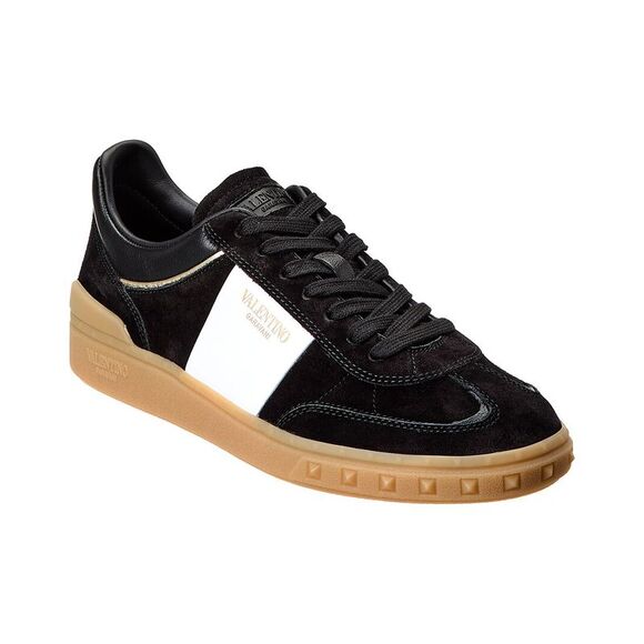 Valentino Shoes - Valentino Upvillage Suede & Leather Sneaker, Black